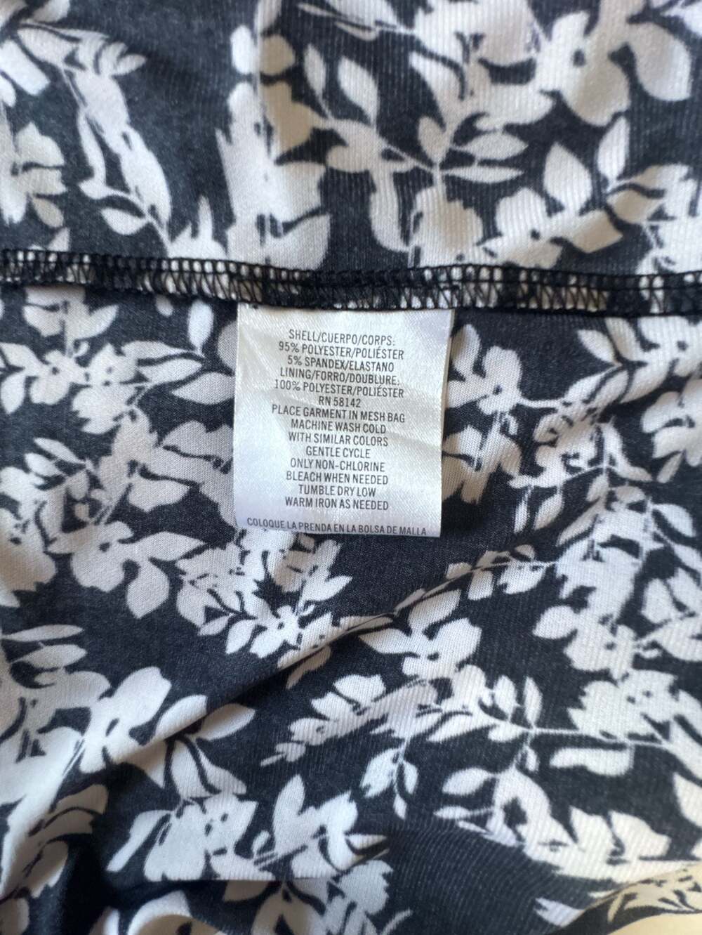 London Times Black White Floral Tie Waist Wide Leg Crop Jumpsuit - Picture 6 of 6